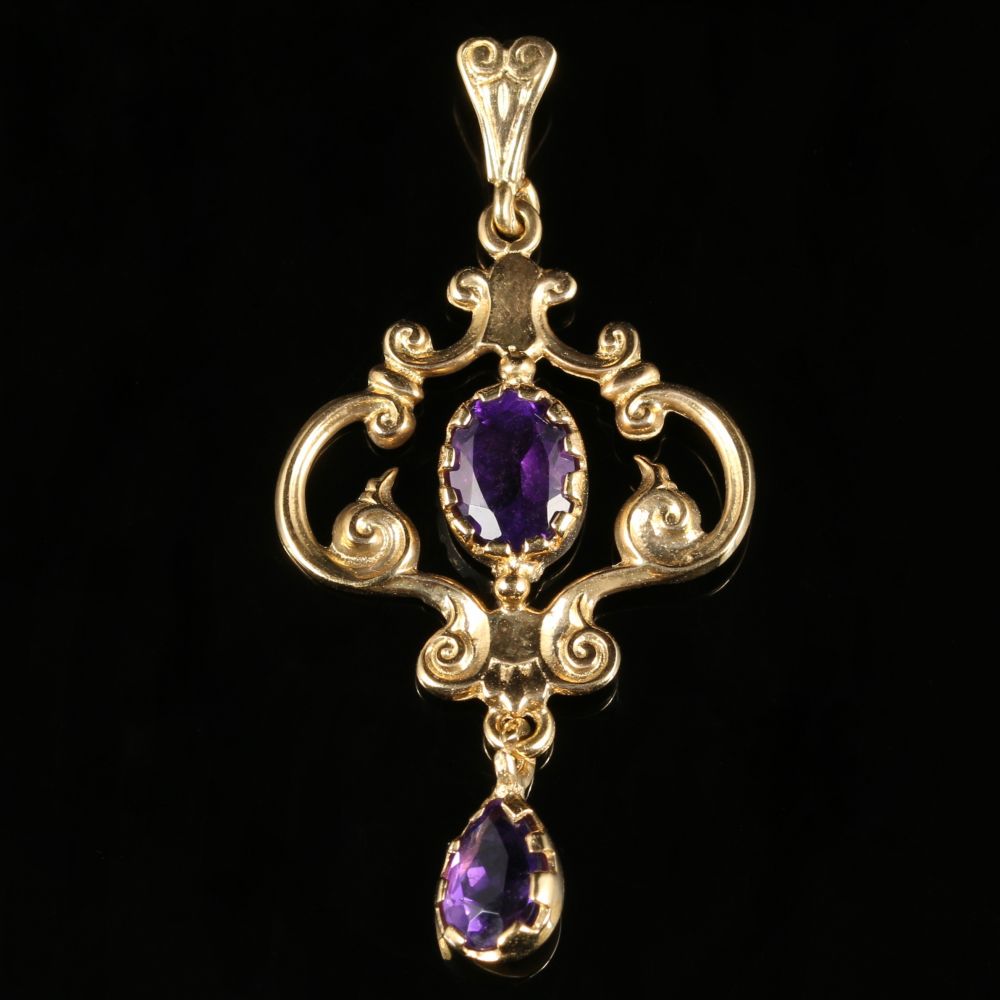 Amethyst Gold Pendant