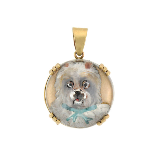 Victorian 14kt West Highland Westie Terrier Dog Essex Pendant